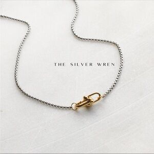 Charm Holder Gold Plated and Silver Necklace